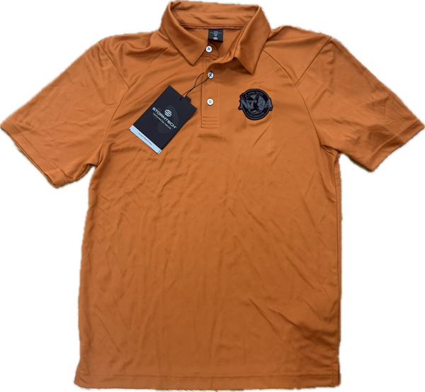 NTOA Men's Polo with Patch & Blue Stripe Flag