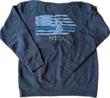 UNISEX FLAG/SWAT GUY HOODIE WITH BLUE STRIPE