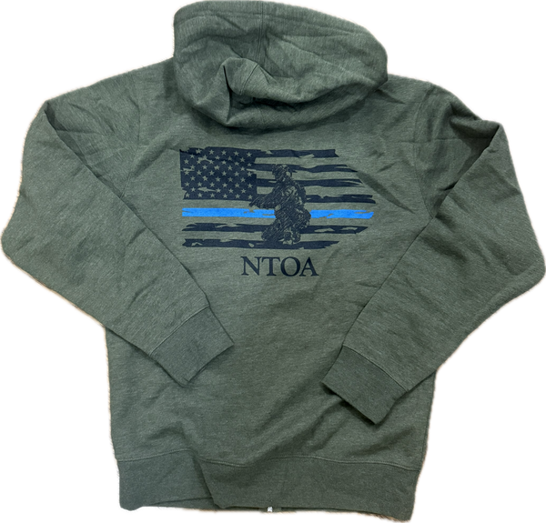 UNISEX FLAG GUY BLUE STRIPE ZIP HOODIE