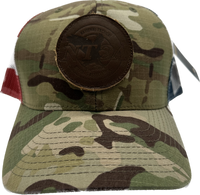 NTOA CAMO/FLAG PRINTED MESH TRUCKER WITH PATCH